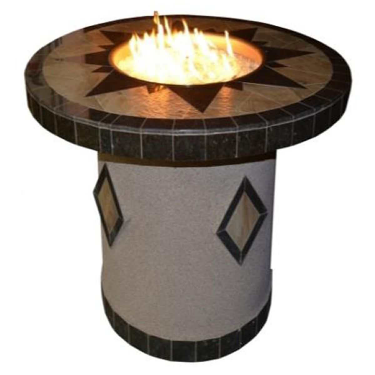 OPT-5545 Round Dining Gas Fire Table - 48" - NG - ExceptionalFire