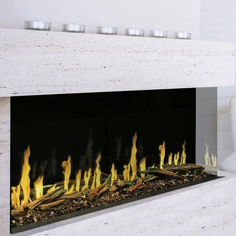 Modern Flames OR76-MULTI Orion Multi 76-Inch Three-Sided Built-In Electric Fireplace