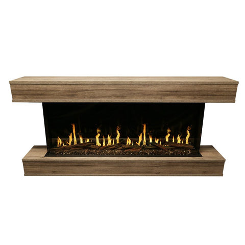 Modern Flames Orion Multi 76-Inch Three-Sided Electric Fireplace with Allwood Wall System