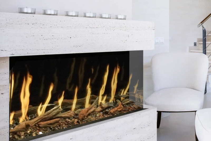 Modern Flames OR52-MULTI Orion Multi 52-Inch Three-Sided Built-In Electric Fireplace