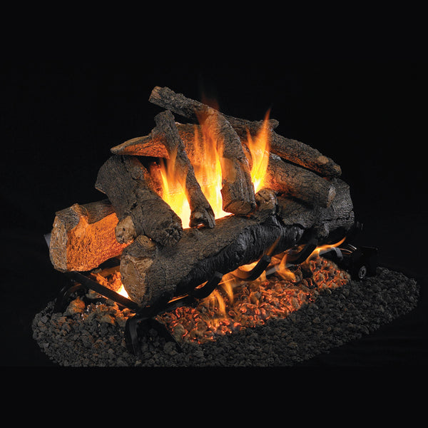 30-inch American Oak Designer See-Through Vented Gas Logs by Real Fyre