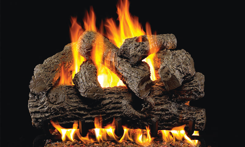 18" Royal English Oak Vented Gas Log Set | Real Fyre