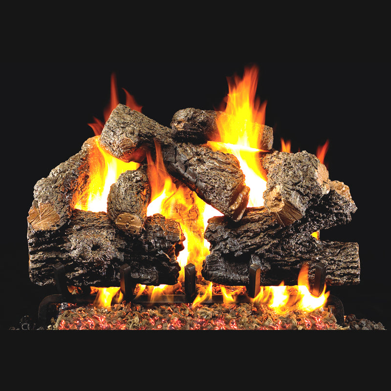18" Charred Royal English Oak Vented Gas Log Set | Real Fyre