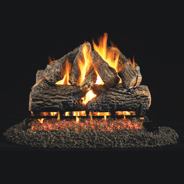 30-inch Charred Oak Vented Gas Log Set by Real Fyre