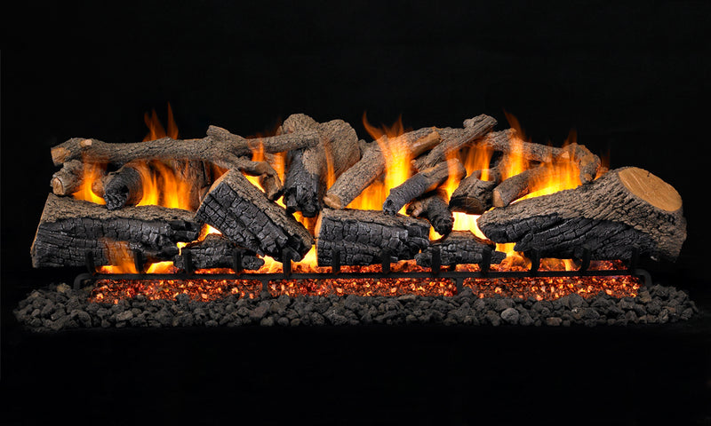 42" Charred Majestic Oak Vented Gas Log Set | Real Fyre
