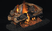 30" Rugged Split Oak Dsgnr See-Through Vented Gas Logs | Real Fyre