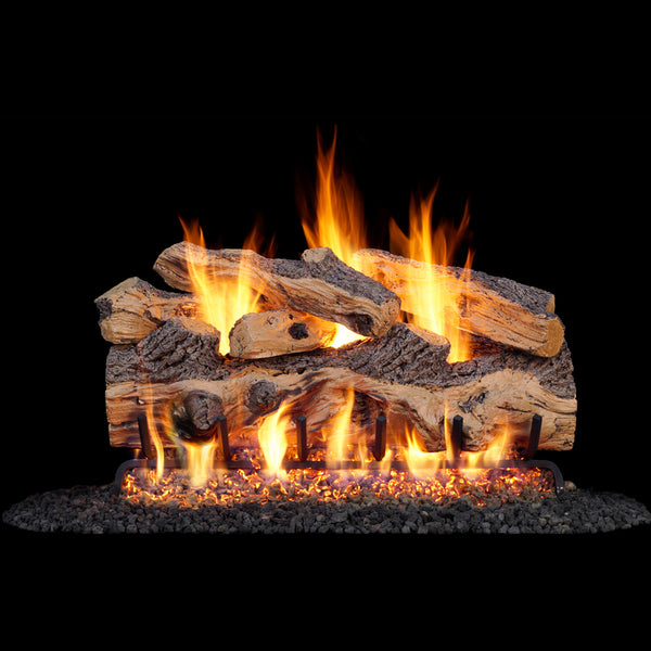 30-inch Gnarled Split Oak Outdoor Vented Gas Log Set by Real Fyre