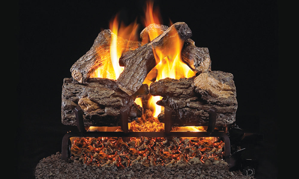 Peterson Real Fyre Burnt Rustic Oak Vented Gas Log Set