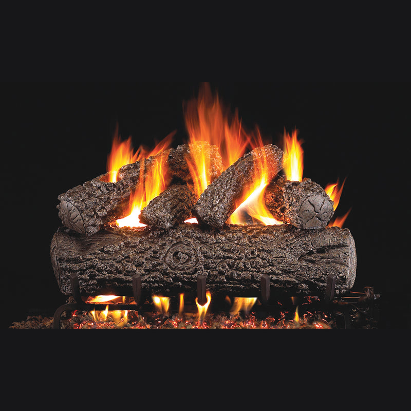 24" Post Oak Vented Gas Log Set | Real Fyre