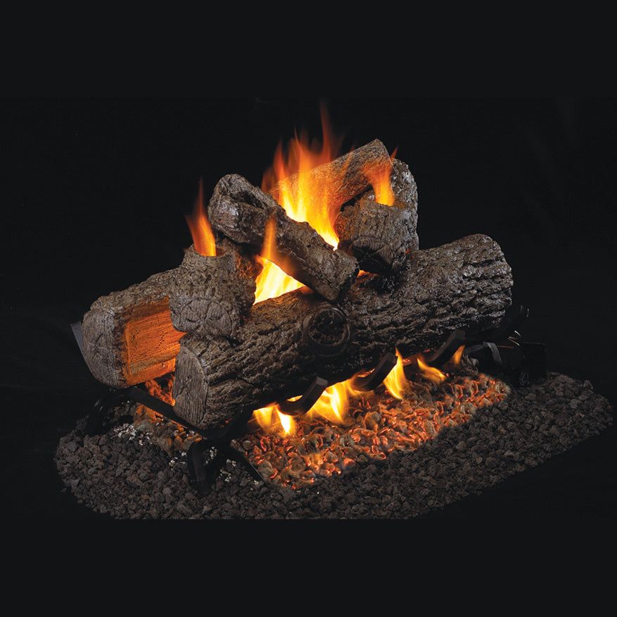 Real Fyre Golden Oak See-Through Ventless Gas Log Set