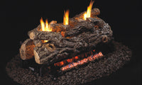 30" Golden Oak Designer Ventless Refractory Gas Log Set | Real Fyre