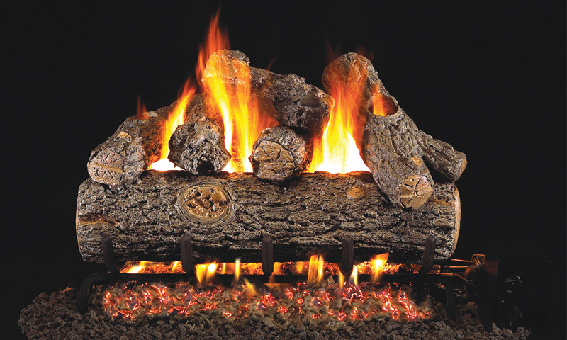18" Golden Oak Outdoor Vented Gas Log Set | Real Fyre