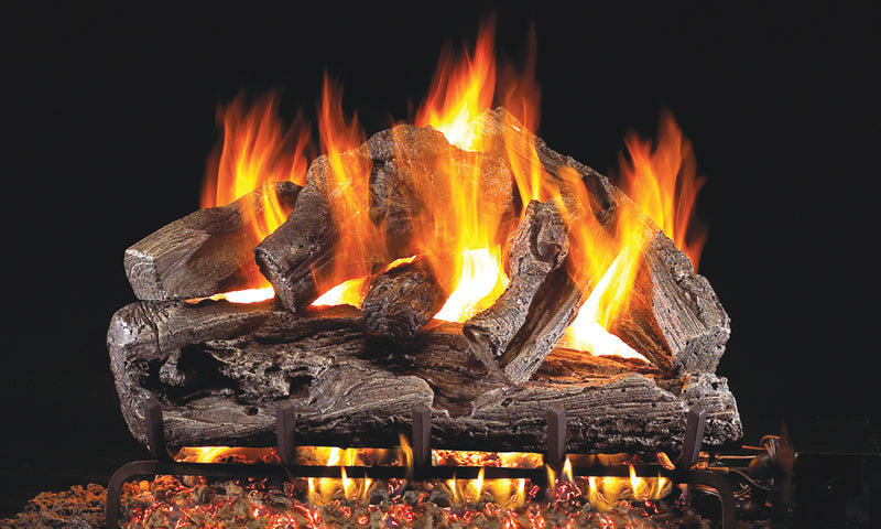 30" Rugged Oak ANSI Vented Gas Log Set | Real Fyre