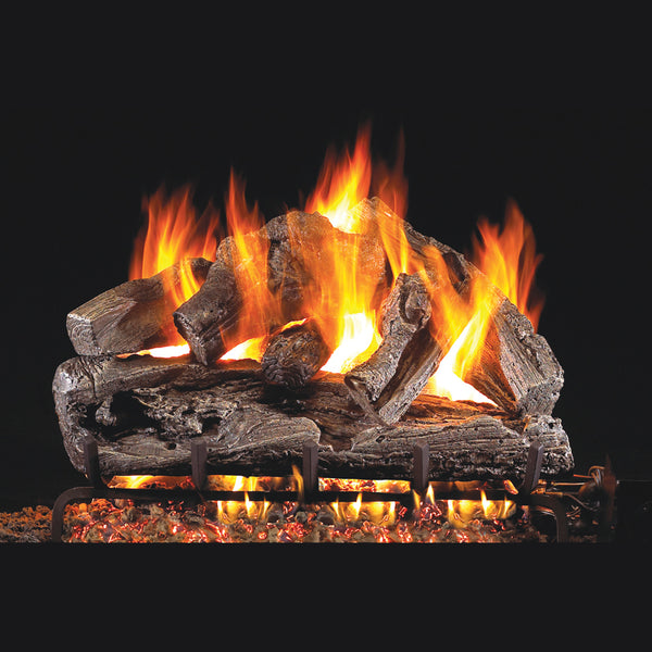 18" Rugged Oak Outdoor Vented Gas Log Set | Real Fyre