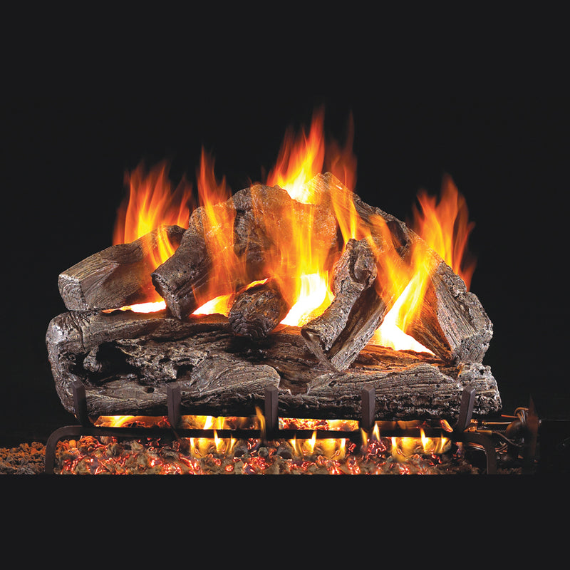 18" Rugged Oak Outdoor Vented Gas Log Set | Real Fyre