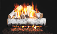 18" White Birch Vented Gas Log Set | Real Fyre