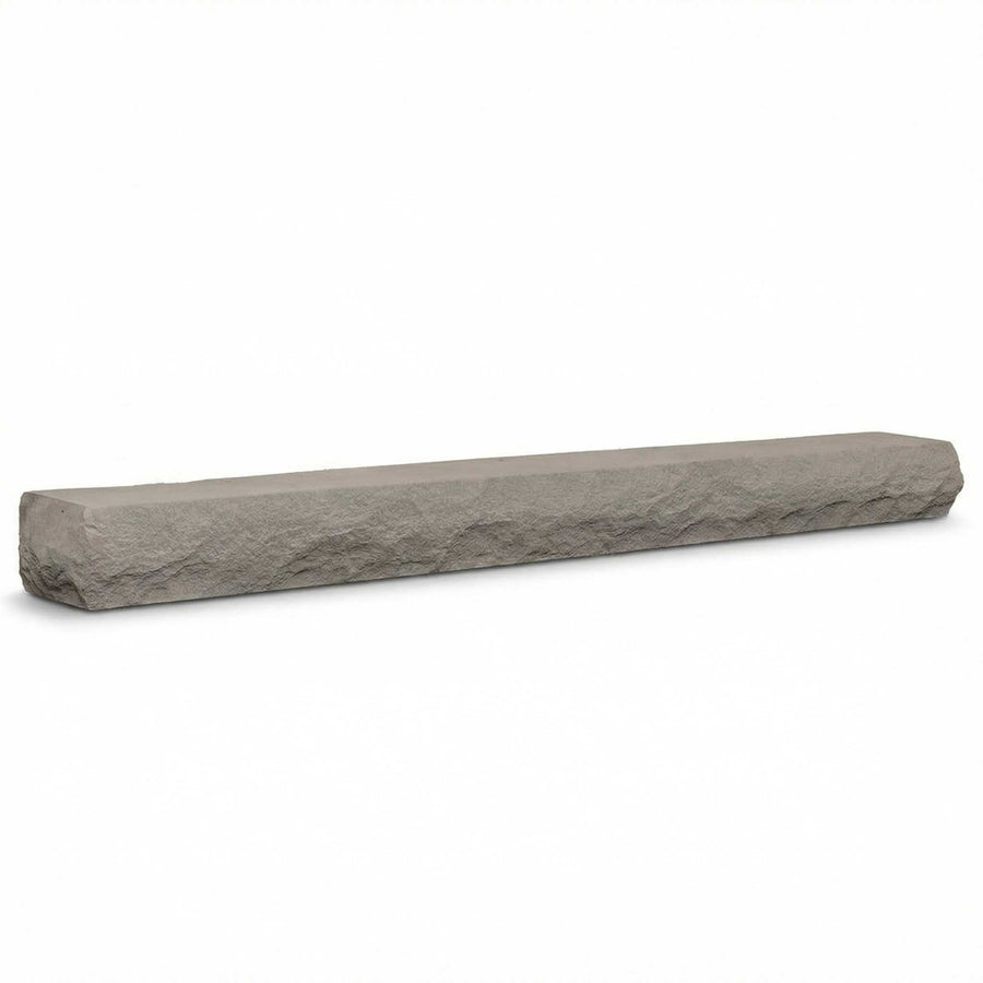 Rockface Stone Non-Combustible Concrete Mantel Shelf Bluegrass Fog Finish