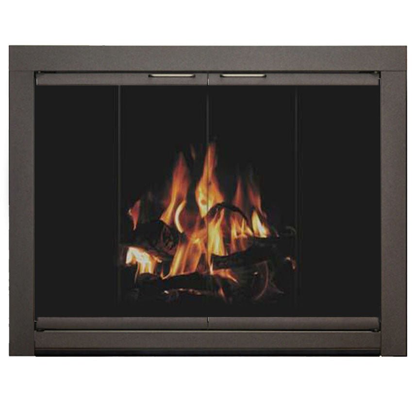 Custom Masonry Fireplace Glass Door - Piccolo - ExceptionalFire