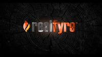 Real Fyre video: Charred Cinder Birch — 24" shown. Size and configuration may vary.