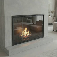 Seaside Standard Glass Doors | Prefab Fireplaces by Stoll |  — fire animation