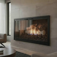 Rainbow Fireplace Glass Doors | Custom Prefab Fit — fire animation (loop)