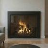 Reflection Flat Black Masonry Fireplace Door — fire animation