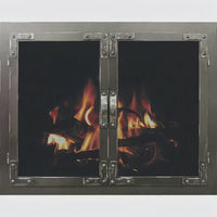 Rustic - Masonry and Prefab  Fireplace Glass Doors | Custom — fire animation
