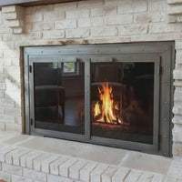 Black Rock - Masonry & Prefab Fireplace Glass Doors | Custom — fire animation (loop)