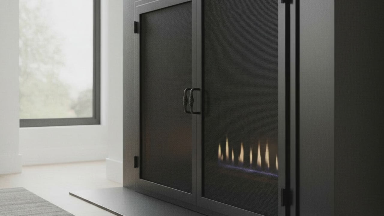 Legend Custom Masonry & Prefab Fireplace Mesh Doors