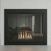 Medio Flat Black Masonry Fireplace Door | Standard Sizes — fire animation (loop)