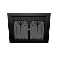 Colt Flat Black Masonry Glass Fireplace Door | Standard
