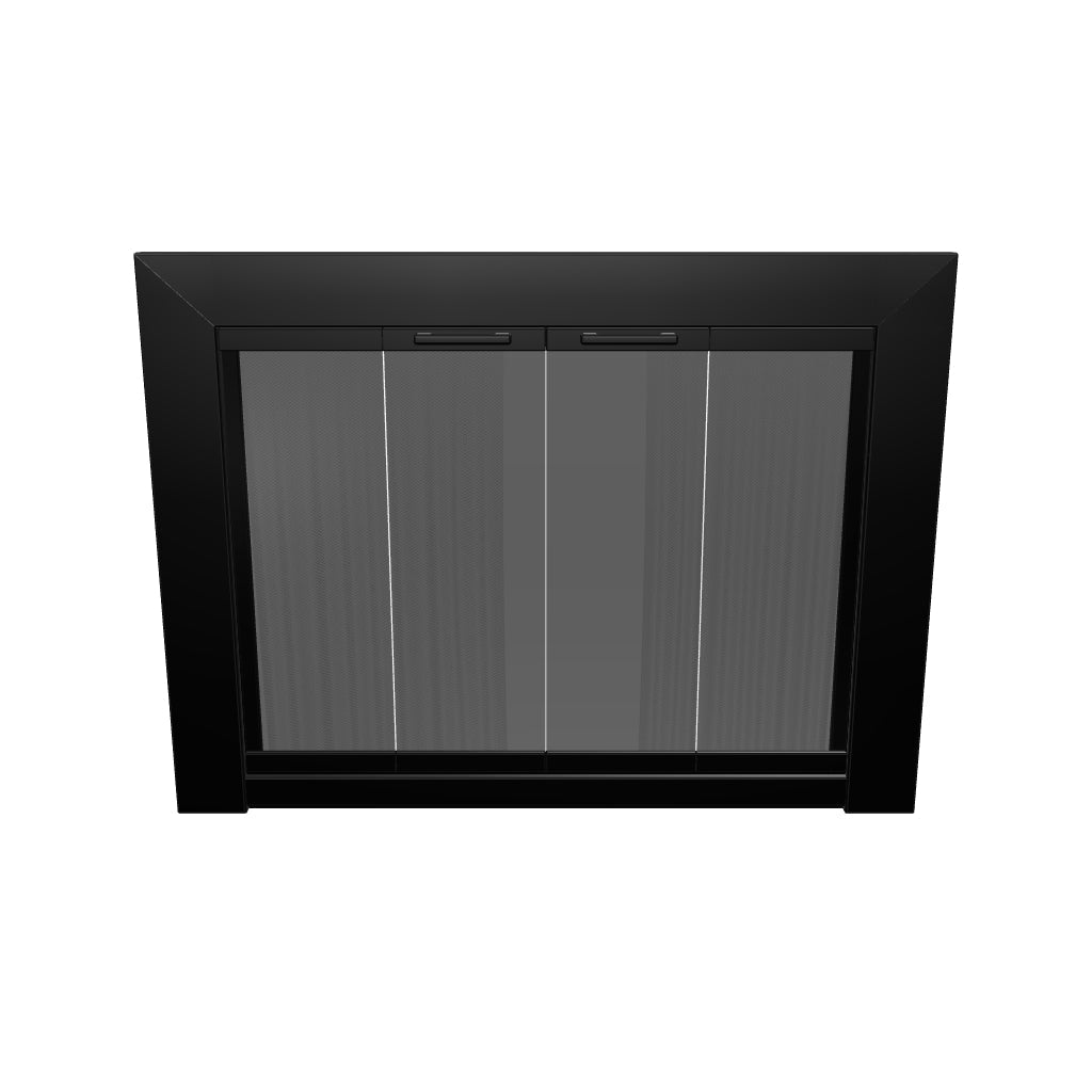 Reflection - Custom Masonry Fireplace Glass Doors