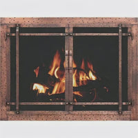 Aged Iron - Masonry and Prefab  Fireplace Glass Doors | Cust — fire animation