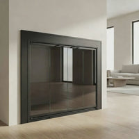 Savannah - Masonry Fireplace Glass Doors | Custom — fire animation (loop)