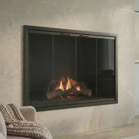 Stiletto Cutback Ultra Thin Fireplace Glass Doors | Modern & Elegant Design | Custom — fire animation