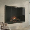 Stiletto Cutback Ultra Thin Fireplace Glass Doors | Modern & Elegant Design | Custom — fire animation