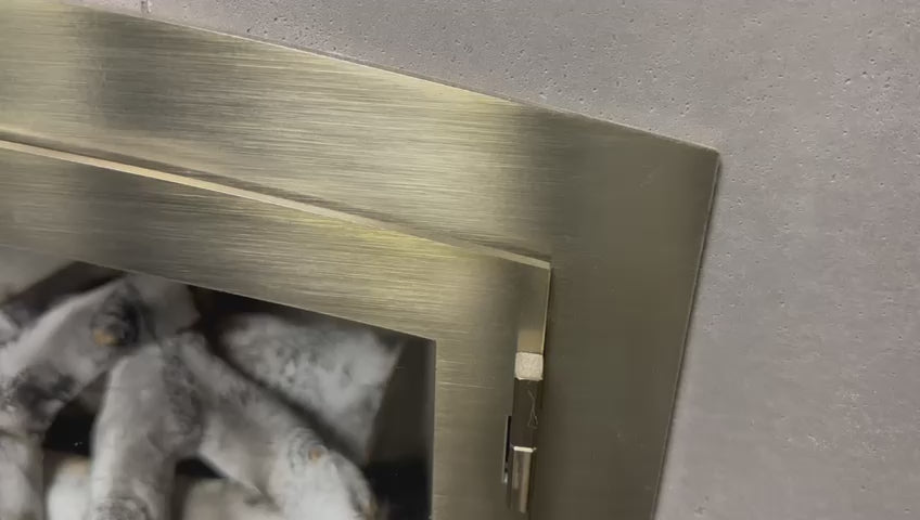 Legend Plain Arch - Masonry Steel Fireplace Glass Doors