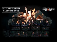 24" Glowfire Arizona Weathered Oak Charred Gas Log Set | Grand Canyon