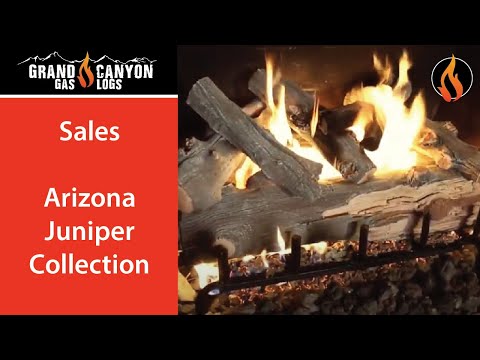 24" Arizona Juniper See-Through Outdoor Gas Log Set | Grand Canyon
