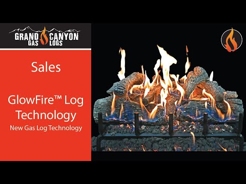 24" Glowfire Arizona Weathered Oak Charred Gas Log Set | Grand Canyon