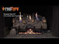Real Fyre video: Gnarled Oak with G10 burner. Size and configuration may vary.