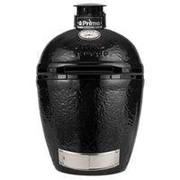 Primo All-In-One Round Ceramic Kamado Grill With Cradle & Side Shelves - Large Round - ExceptionalFire