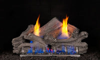 Real Fyre 30" Peterson Driftwood Ventless Gas Logs — original product reference. Arrangement and burner hardware vary by selected size and configuration.