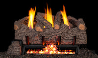 Real Fyre 16/18" Gnarled Oak Vent-Free Gas Log Set — original product reference. Arrangement and burner hardware vary by selected size and configuration.