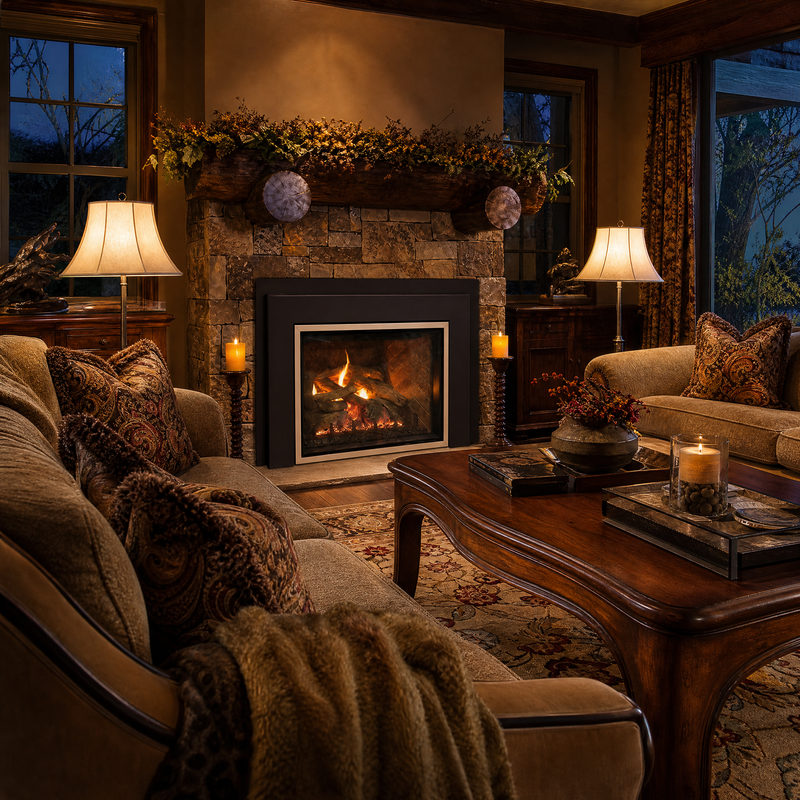 Real Fyre mSeries Millivolt 25" Direct Vent Gas Fireplace Insert - Model DVI-25m — lifestyle