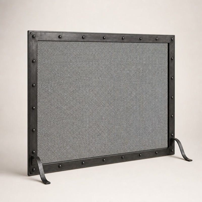 Fireplace Screen Custom Made | Black Rock, 21 Finishes
