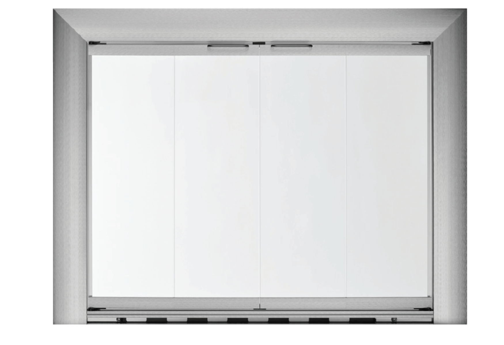 Reflection - Custom Masonry Fireplace Glass Doors