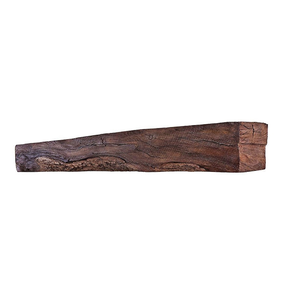 Rickhouse – Maduro non-combustible concrete mantel shelf with rustic bourbon-inspired Maduro finish and intricate wood grain details