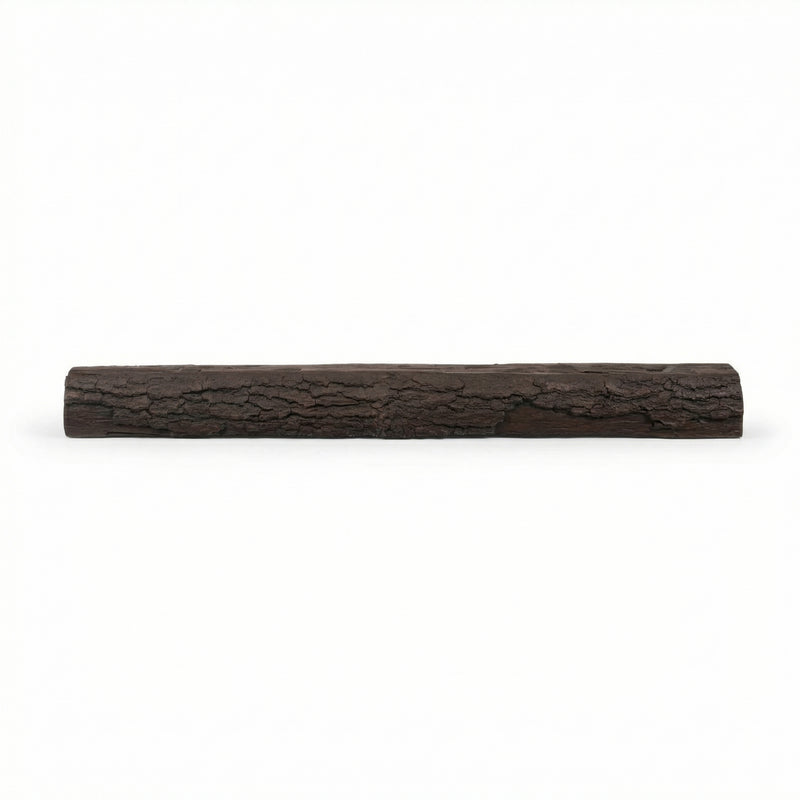 Half Round Log Non-Combustible Concrete Mantel Shelf Roasted Chestnut Finish