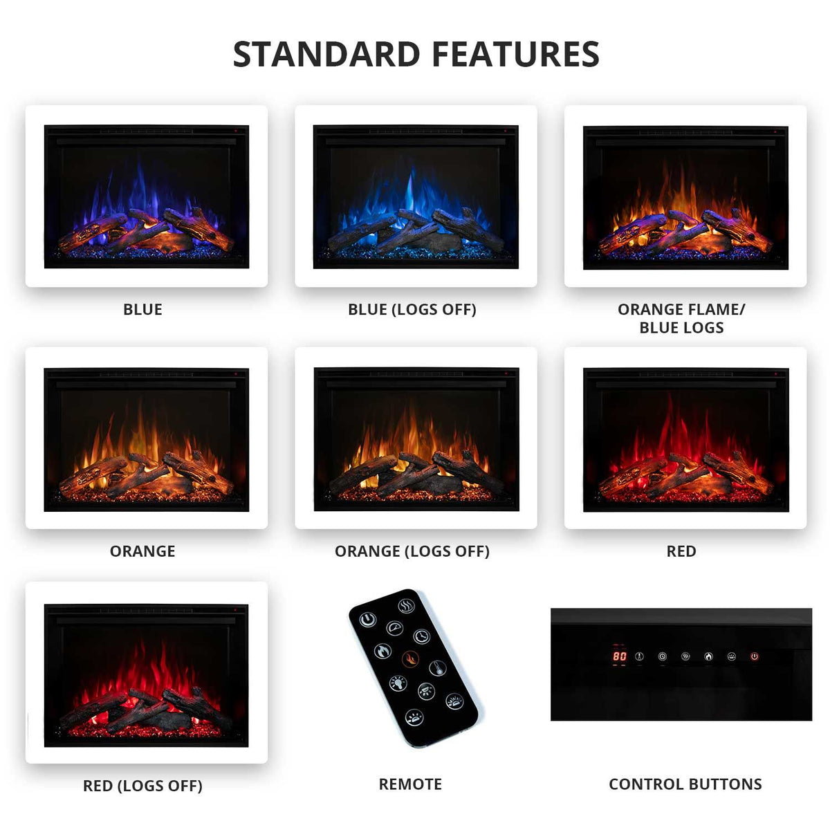 Modern Flames RS-3626 RedStone 36-Inch Built-In Electric Fireplace
